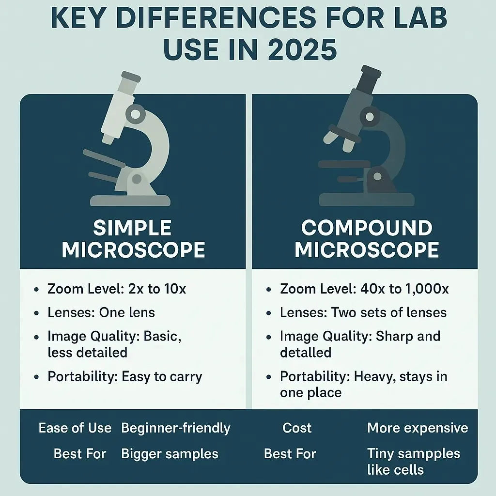 simple microscope vs compound microscope