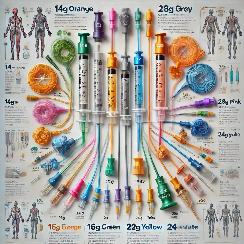 iv cannula sizes and uses